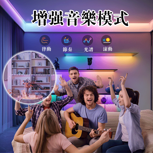 LED智慧聲控燈串,用七彩燈光裝飾你的家!場景豐富/節能環保/營造氛圍 LED智慧聲控燈串,用七彩燈光裝飾你的家!場景豐富/節能環保/營造氛圍