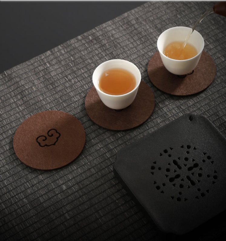 國風創意吸水毛氈杯墊，禪意滿滿超吸睛